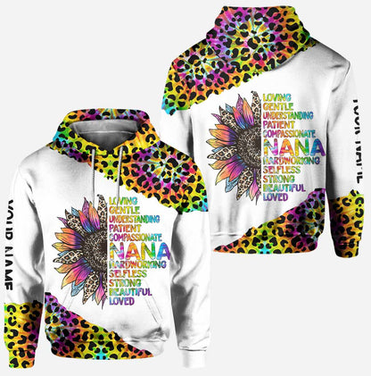 Nana Loving Understanding - Personalized Grandma Hoodie And Leggings