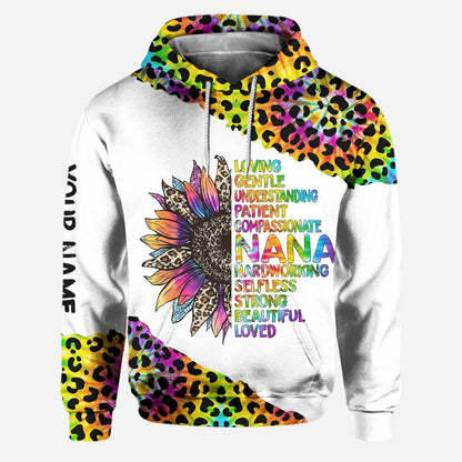 Nana Loving Understanding - Personalized Grandma Hoodie And Leggings