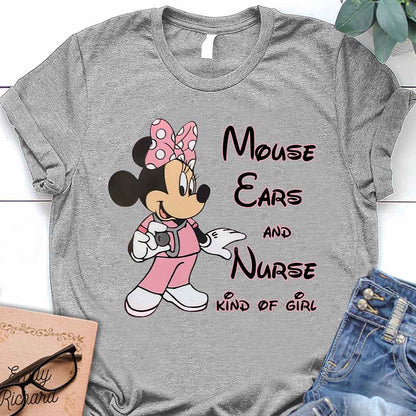 Mouse Ears And Nurse - T-shirt and Hoodie