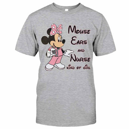 Mouse Ears And Nurse - T-shirt and Hoodie