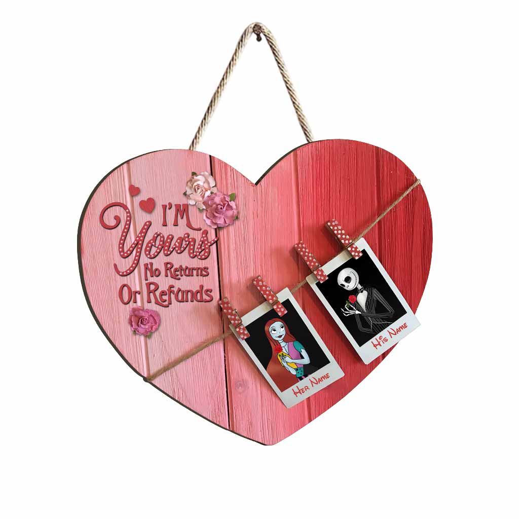 I'm Yours - Personalized Couple Nightmare Wood Sign