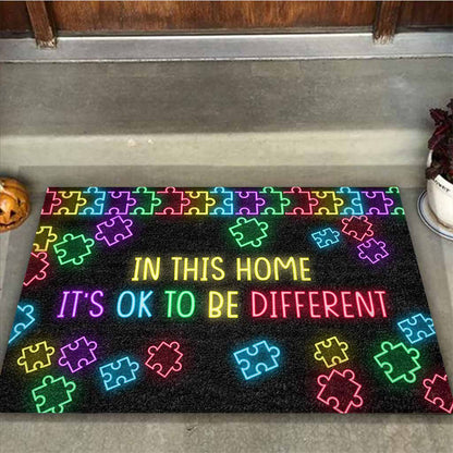 It's OK To Be Different - Autism Awareness Doormat