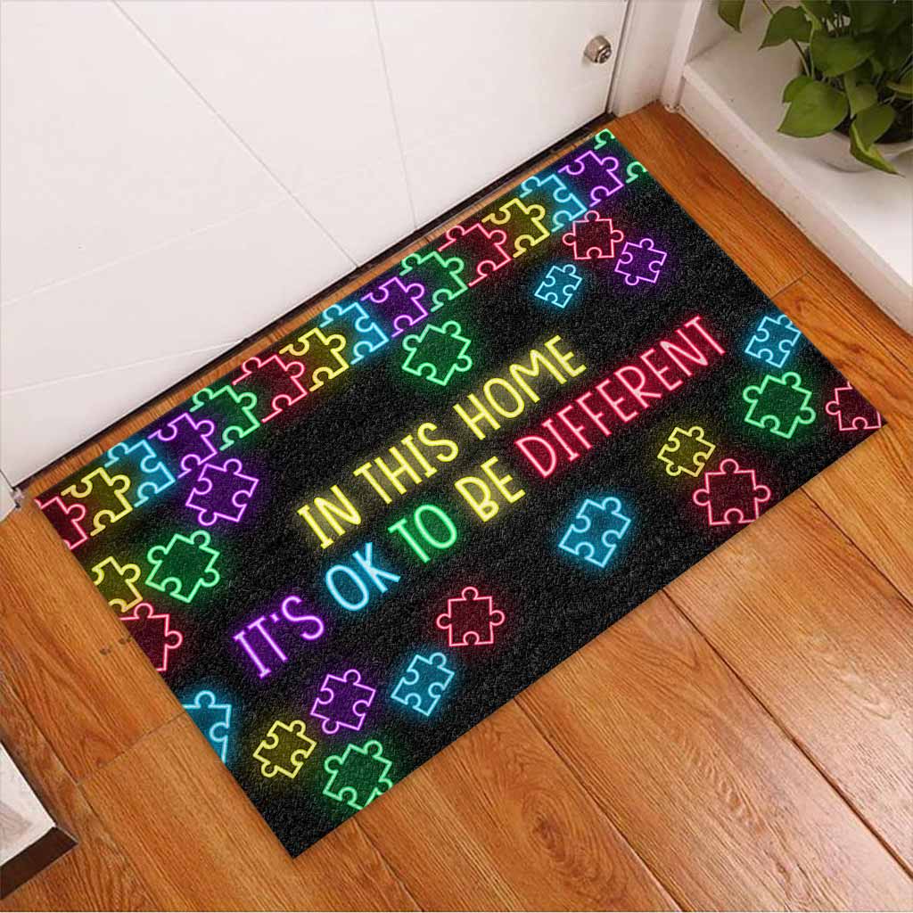 It's OK To Be Different - Autism Awareness Doormat