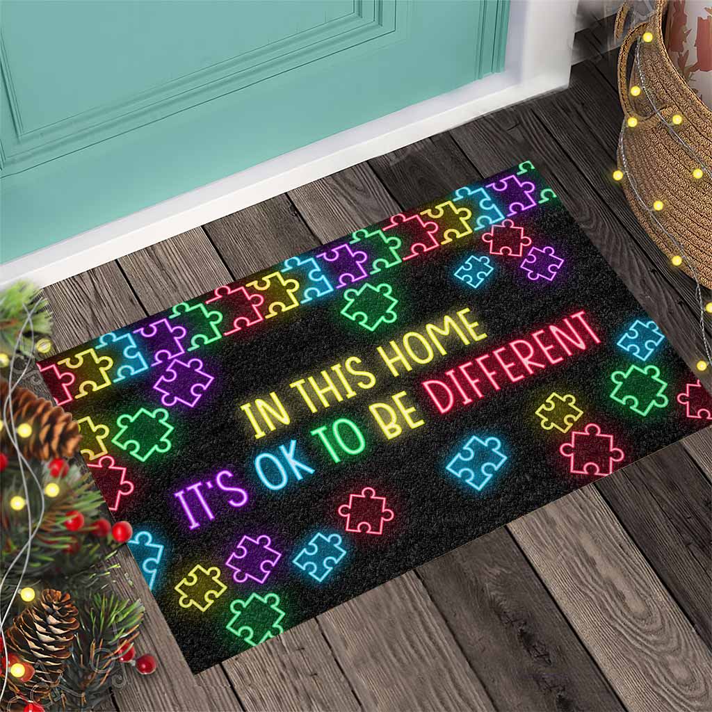 It's OK To Be Different - Autism Awareness Doormat