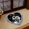 We&#39;re Simply Meant To Be - Personalized Nightmare Shaped Doormat