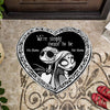 We&#39;re Simply Meant To Be - Personalized Nightmare Shaped Doormat