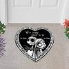 We&#39;re Simply Meant To Be - Personalized Nightmare Shaped Doormat