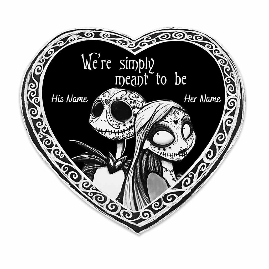 We're Simply Meant To Be - Personalized Nightmare Shaped Doormat