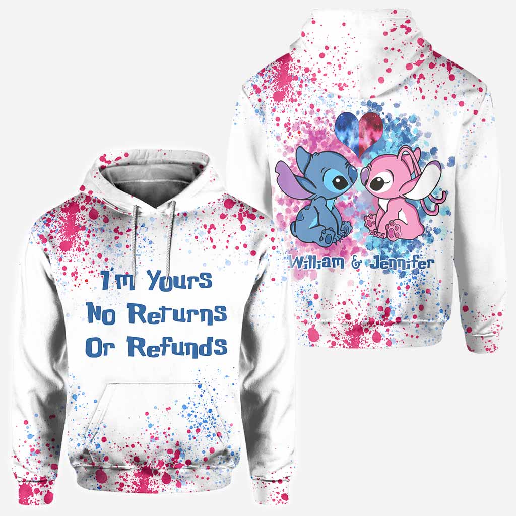 I'm Yours No Returns Or Refunds - Personalized Ohana All Over T-shirt and Hoodie