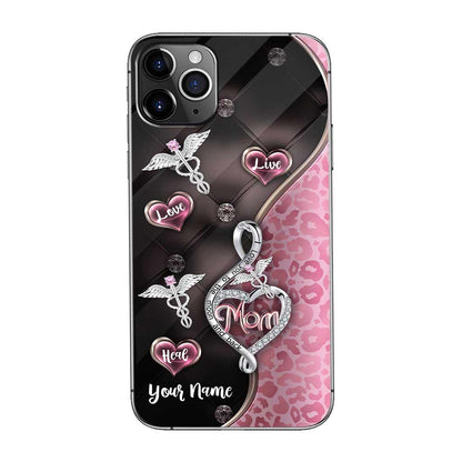 Live Love Heal Rose Gold - Personalized Nurse Phone Case