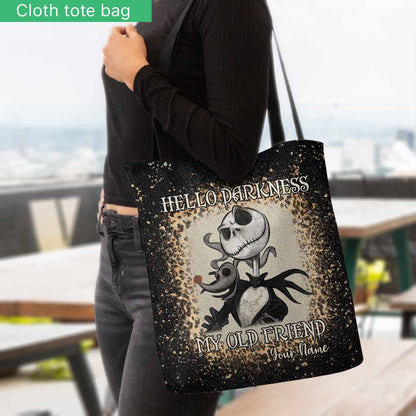 Hello Darkness My Old Friend - Personalized Nightmare Tote Bag