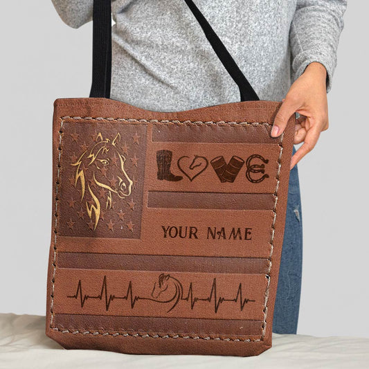 Love Horse Personalized  Tote Bag