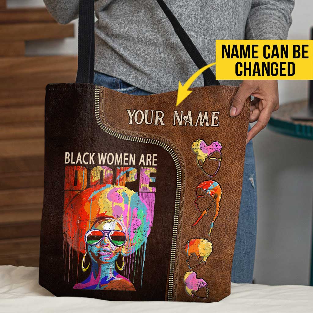 Black Women Are Dope - African American Personalized Tote Bag