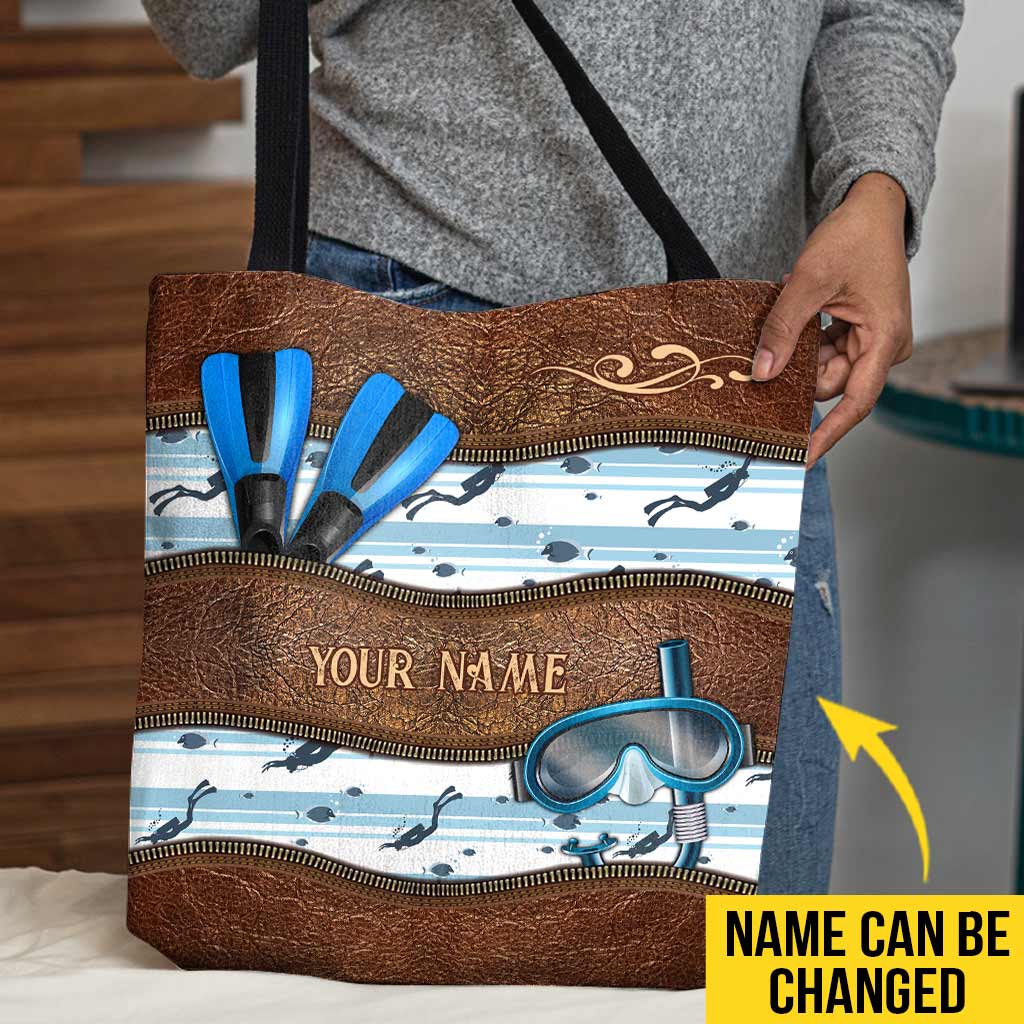 Love Scuba Diving Personalized  Tote Bag