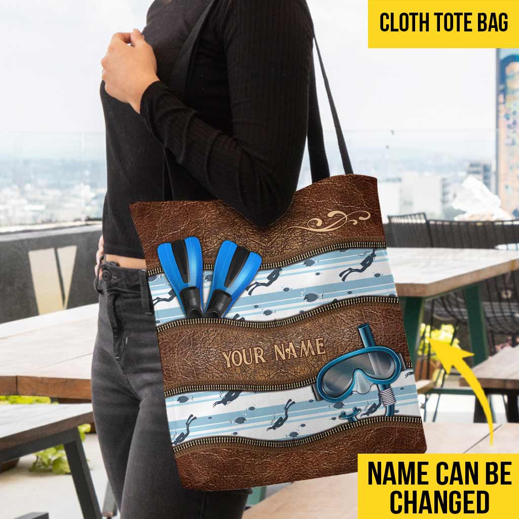 Love Scuba Diving Personalized  Tote Bag