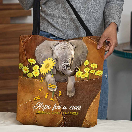 Hope For A Cure - Childhood Cancer Awareness Tote Bag