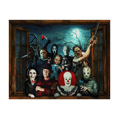 Horror Window - Halloween Wall Tapestry