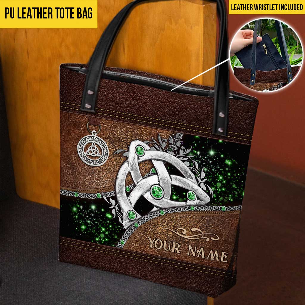 Celtic Knot Green - Irish Personalized Tote Bag