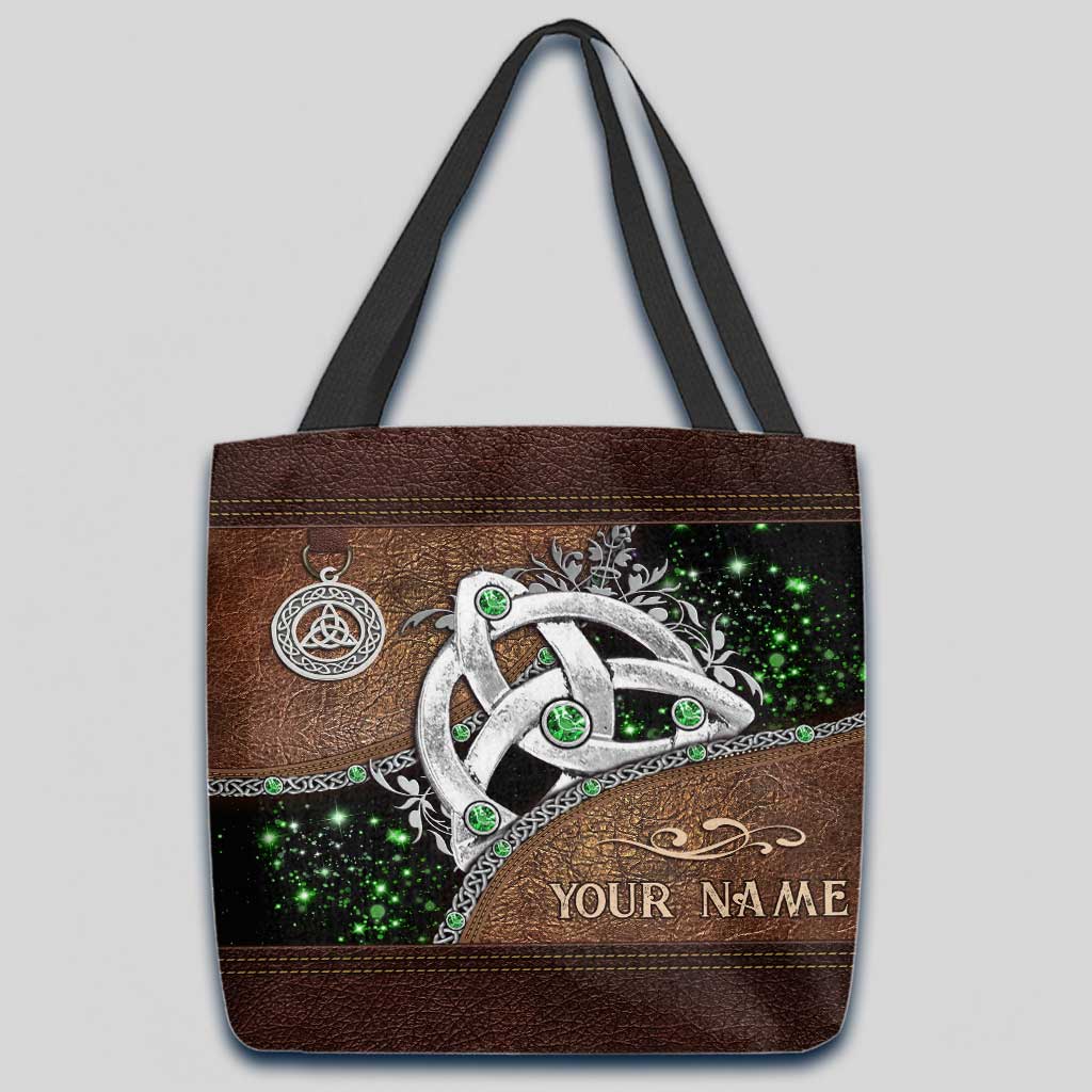 Celtic Knot Green - Irish Personalized Tote Bag