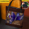 Hope For A Cure Magical Butterfly Fibromyalgia Warrior Personalized Tote Bag