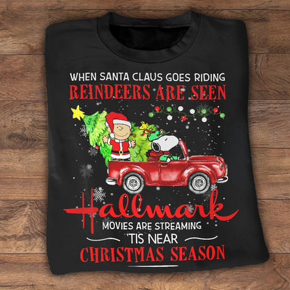 When Santa Claus Goes Riding - T-shirt and Hoodie