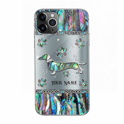 Love Dawg - Personalized Dachshund Phone Case With 3D Pattern Print