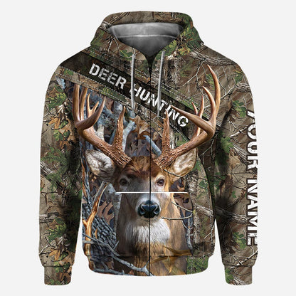 Deer Hunting Camo - Personalized All Over T-shirt and Hoodie