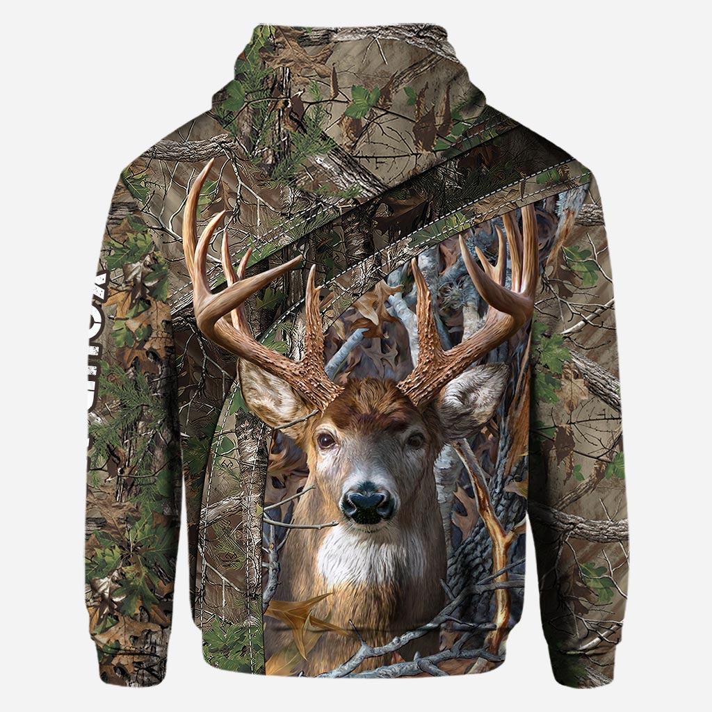 Deer Hunting Camo - Personalized All Over T-shirt and Hoodie