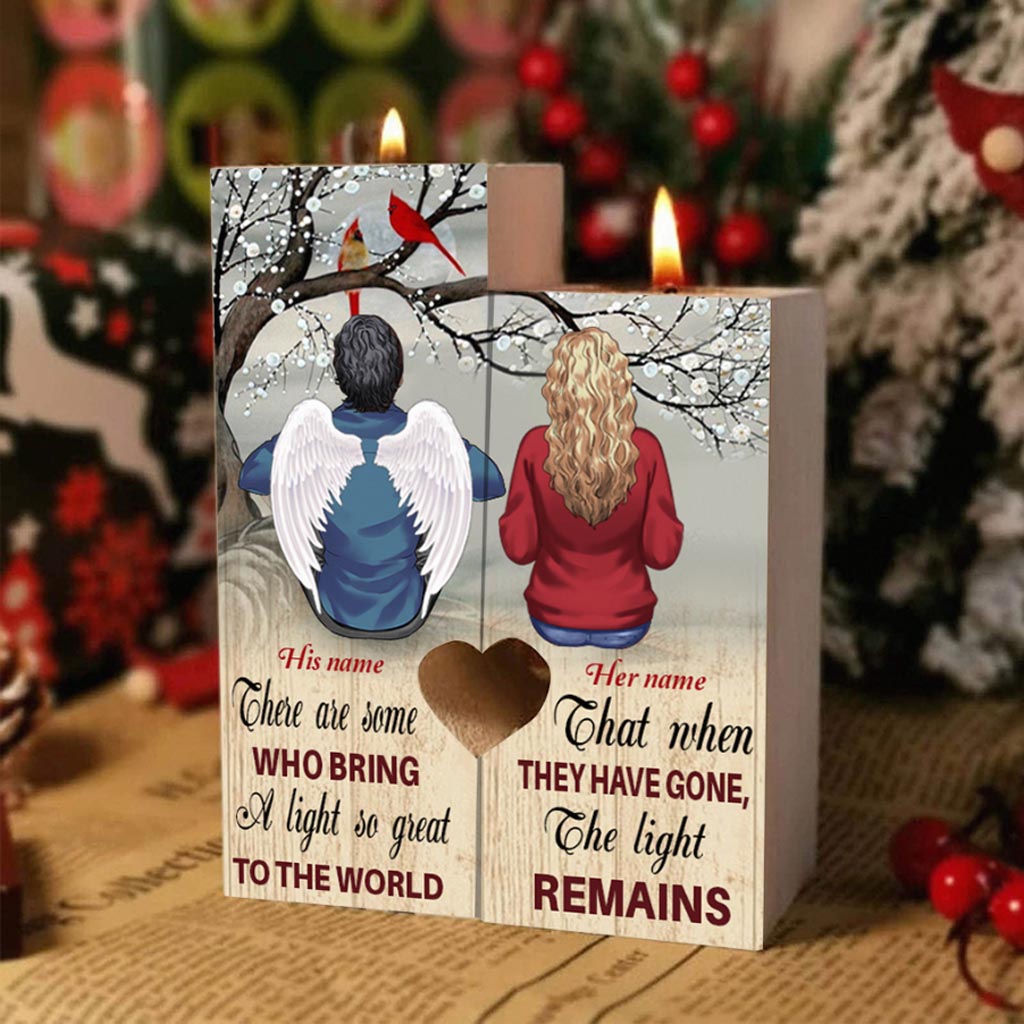Memorial Gift For Couple - Personalized Couple Candle Holder