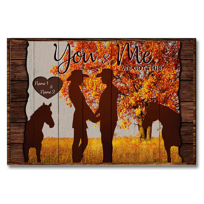 You Me & The Horses - Personalized Couple Poster