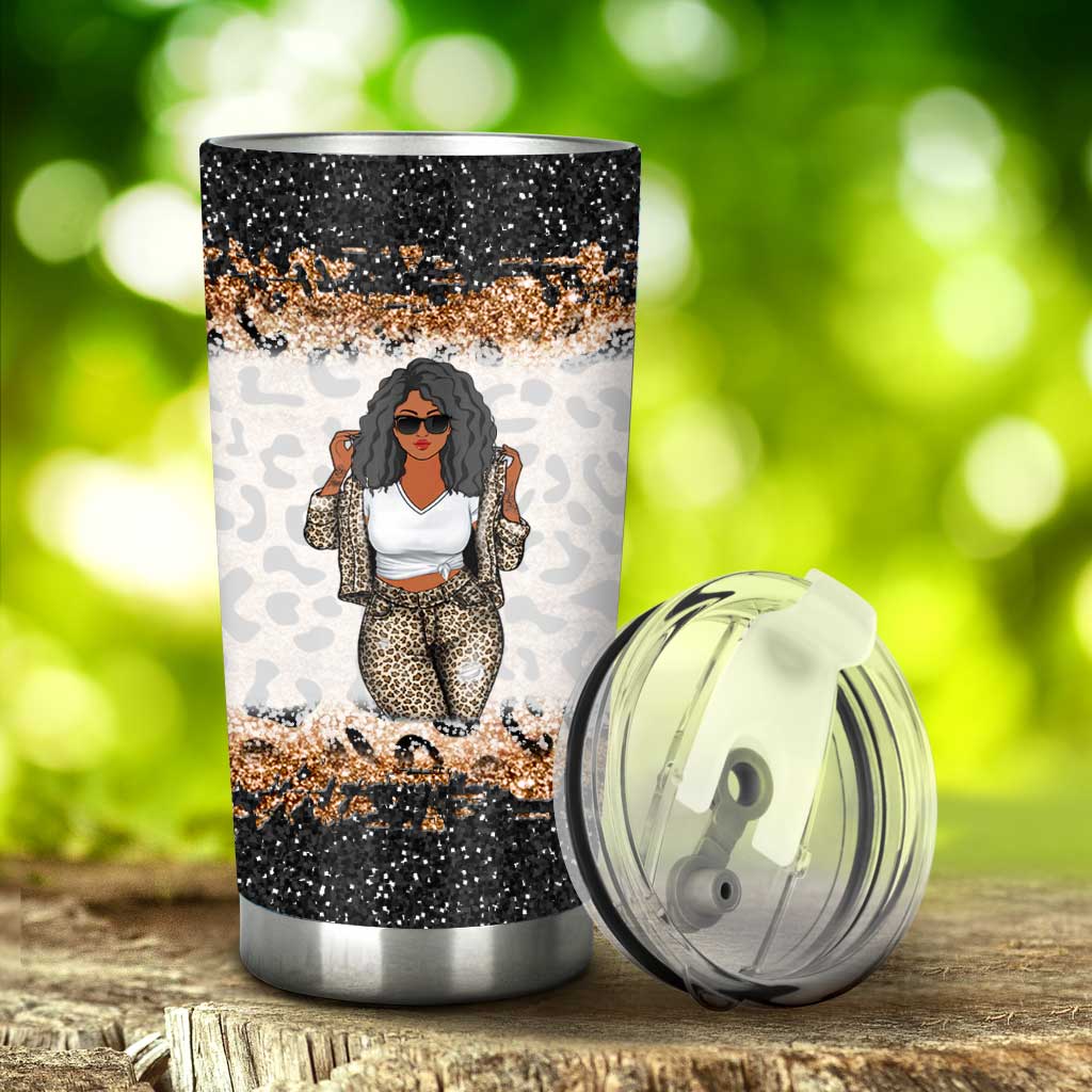 Black Mother - Personalized Mother's Day Tumbler With 3D Pattern Print