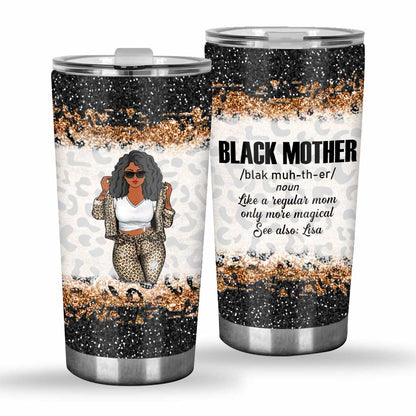 Black Mother - Personalized Mother's Day Tumbler With 3D Pattern Print