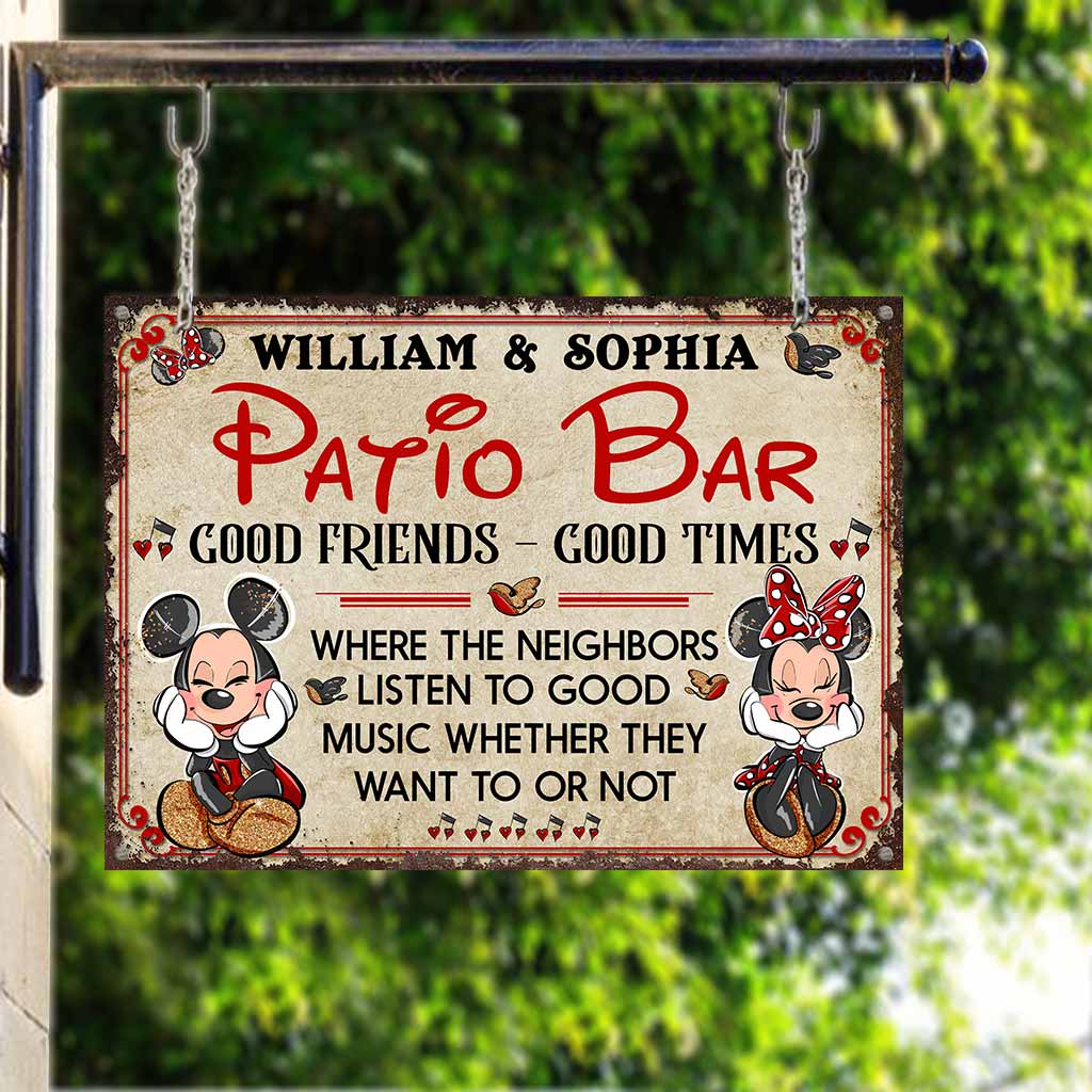 Welcome - Personalized Backyard Rectangle Metal Sign