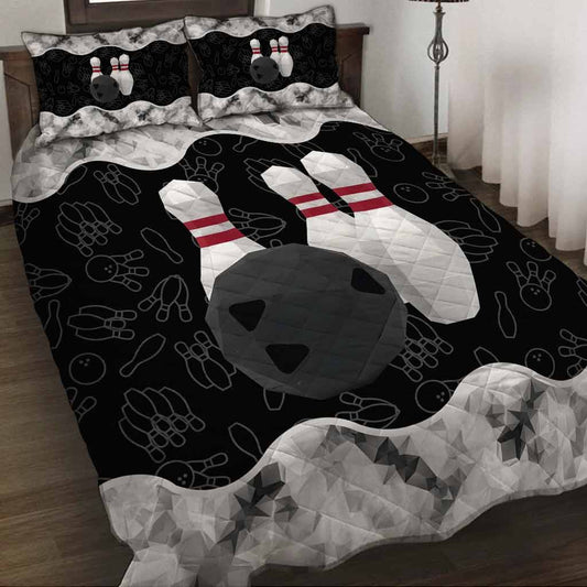 Love Bowling Quilt Bed Set