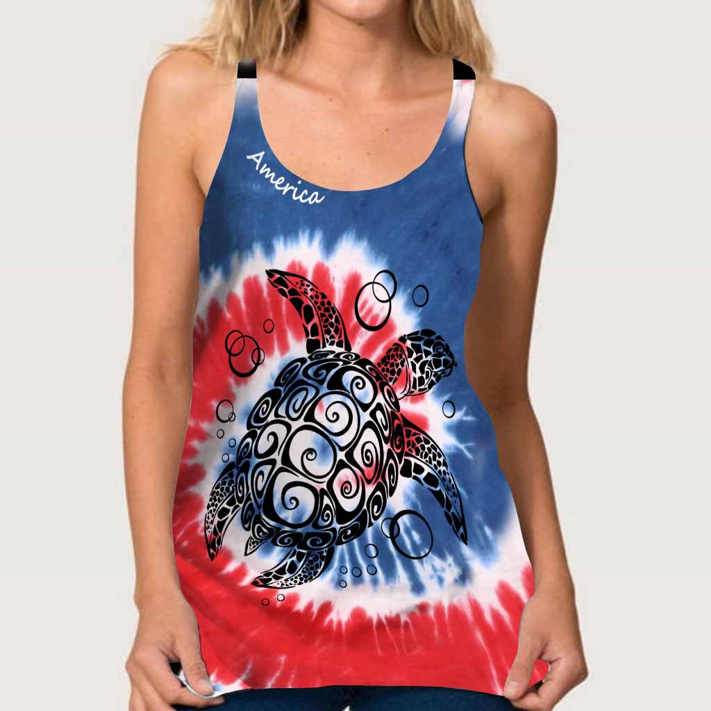 Love - Turtle Cross Tank Top