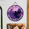 Those We Love Don&#39;t Go Away - Cat Round Wood Sign