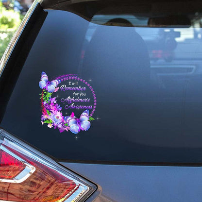 I Will Remember For You - Alzheimer Awareness Decal Full