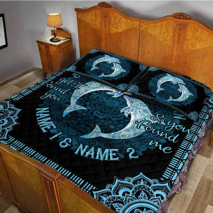 So Many In The Ocean Dolphin Lovers Personalized Quilt Set