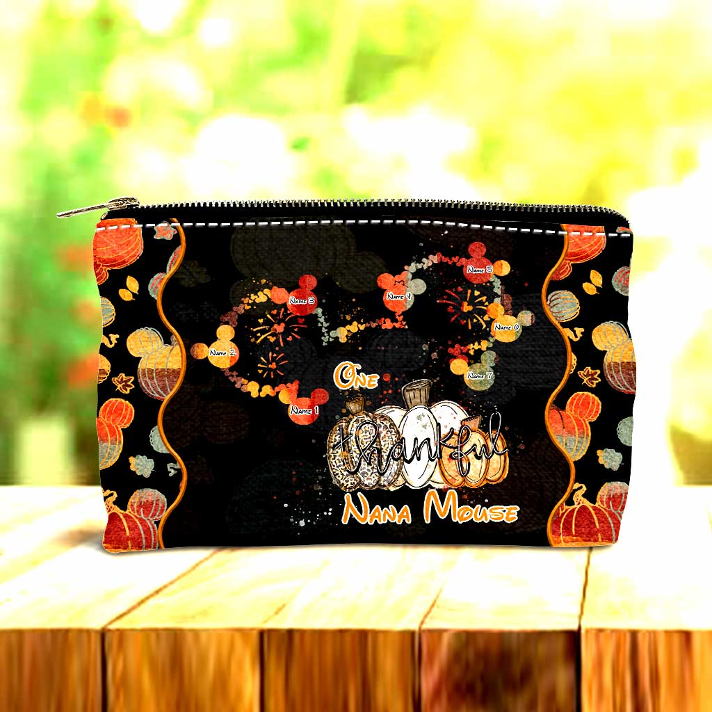 One Thankful Nana Mouse - Personalized Thanksgiving Grandma Pouch