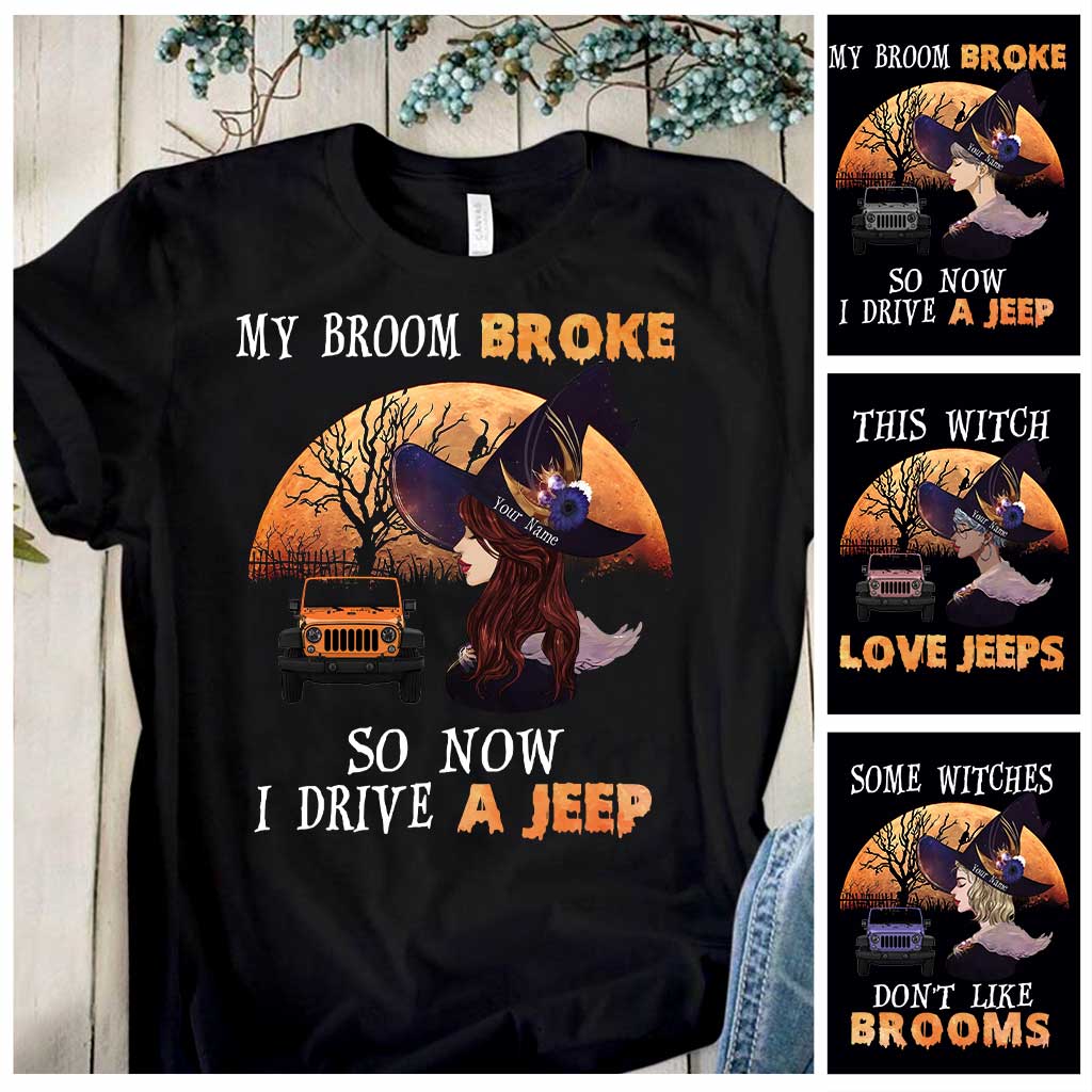 Some Witches Don't Like Brooms - Personalized Halloween Car T-shirt and Hoodie