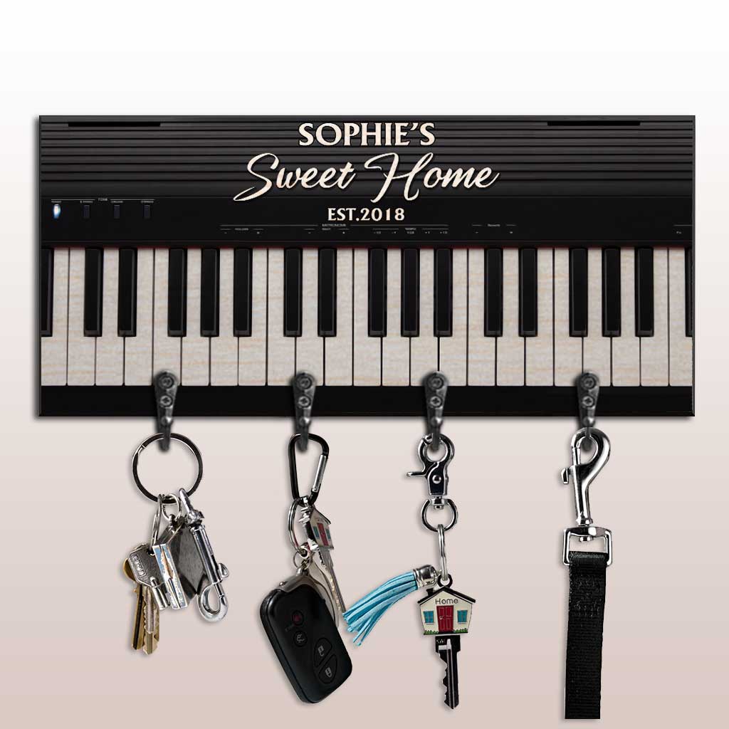 Sweet Home - Personalized Piano Key Rack