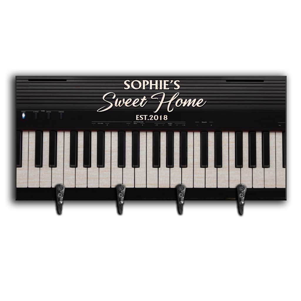 Sweet Home - Personalized Piano Key Rack