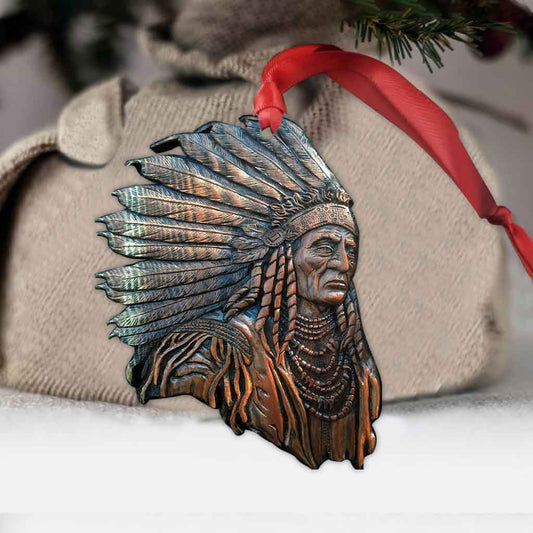 Native American - Christmas American Indian Ornament (Printed On Both Sides)