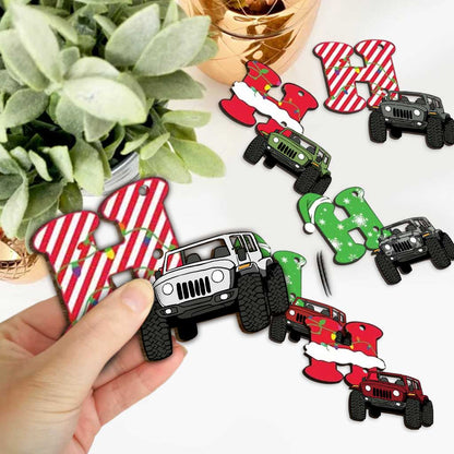 Ho Ho Ho Wild Grill - Personalized Christmas Car 6 Pieces Garland