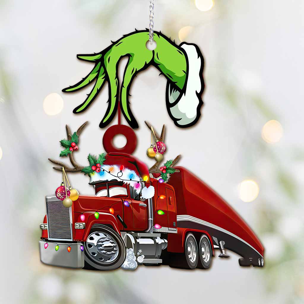 Merry Christmas - Trucker Ornament (Printed On Both Sides)