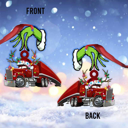 Merry Christmas - Trucker Ornament (Printed On Both Sides)