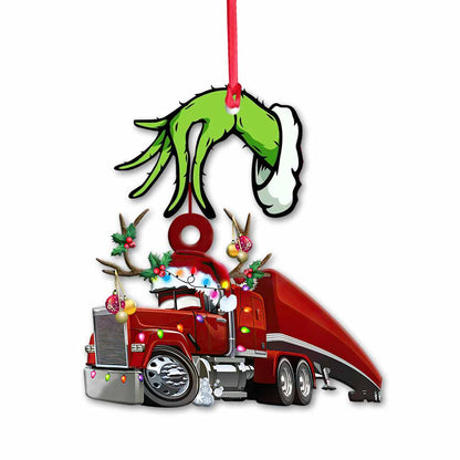 Merry Christmas - Trucker Ornament (Printed On Both Sides)