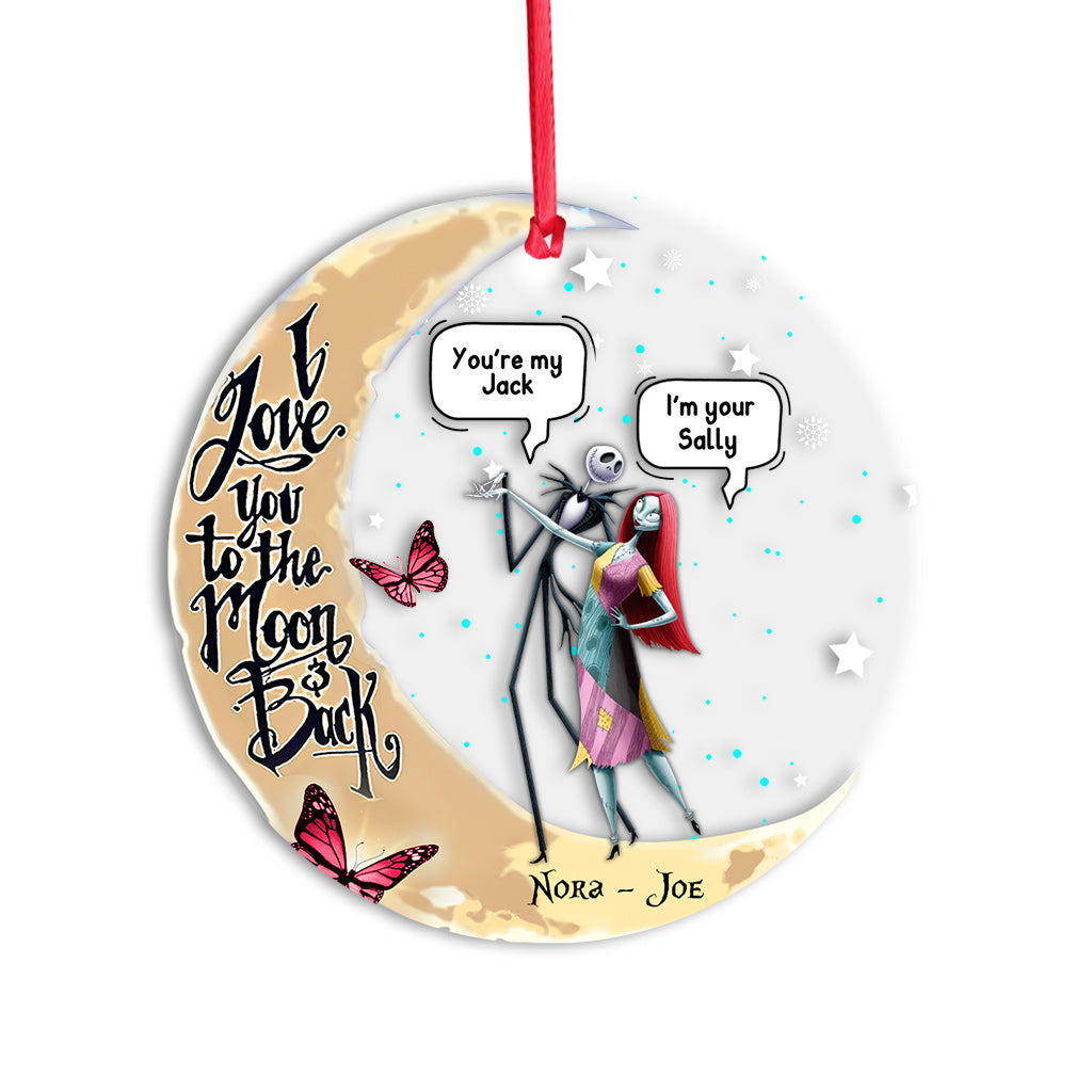 I Love You To The Moon - Personalized Nightmare Transparent Ornament