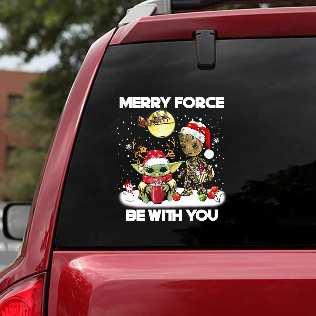 Merry Force Be With You - Christmas The Force Decal Full