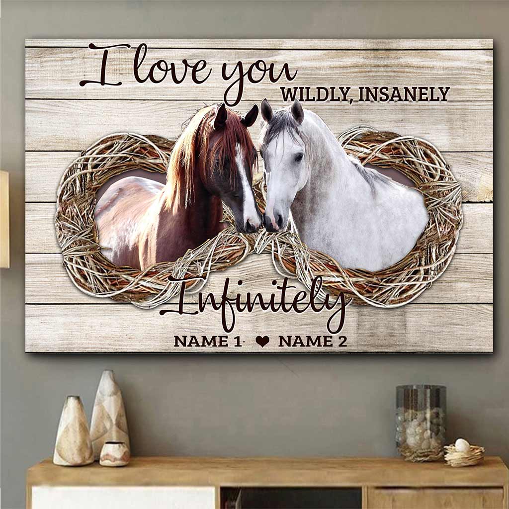 I Love You Insanely - Personalized Couple Horse Poster